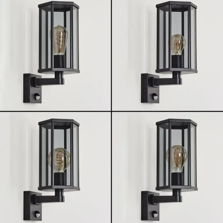 Monfanim Lampe murale d´extérieur Noir, 1 lumière