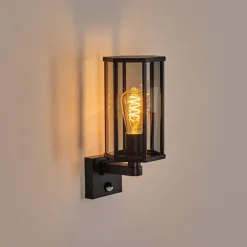 Monfanim Lampe murale d´extérieur Noir, 1 lumière