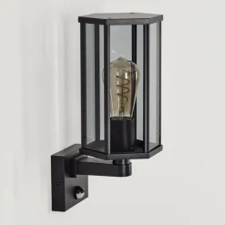 Monfanim Lampe murale d´extérieur Noir, 1 lumière
