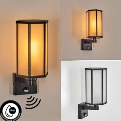 Monfanim Lampe murale d´extérieur Noir, 1 lumière
