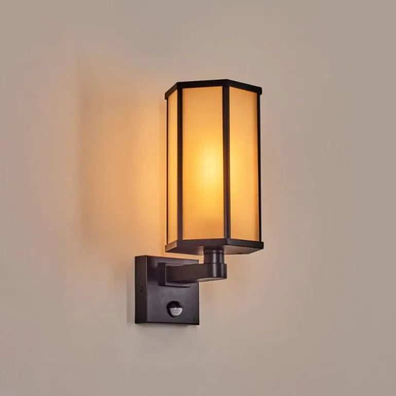 Monfanim Lampe murale d´extérieur Noir, 1 lumière