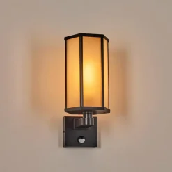 Monfanim Lampe murale d´extérieur Noir, 1 lumière