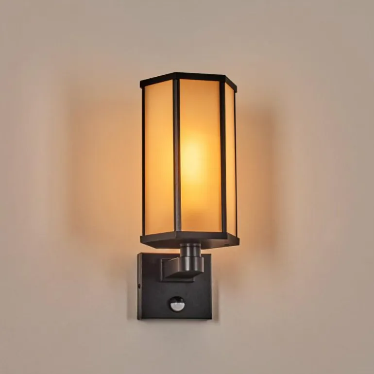 Monfanim Lampe murale d´extérieur Noir, 1 lumière