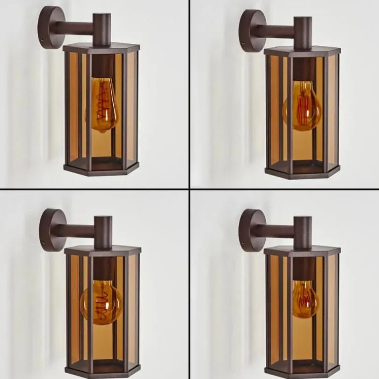 Monfanim Lampe murale d´extérieur Rouille, 1 lumière