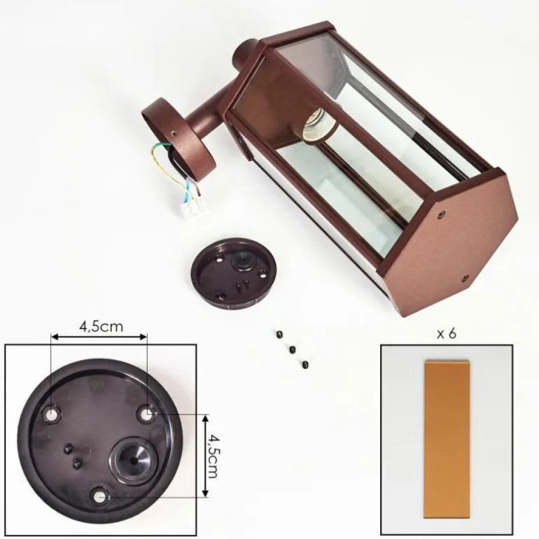 Monfanim Lampe murale d´extérieur Rouille, 1 lumière