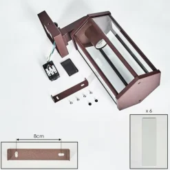 Monfanim Lampe murale d´extérieur Rouille, 1 lumière