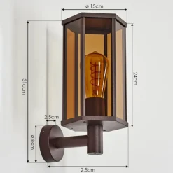 Monfanim Lampe murale d´extérieur Rouille, 1 lumière