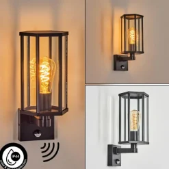 Monfanim Lampe murale d´extérieur Noir, 1 lumière