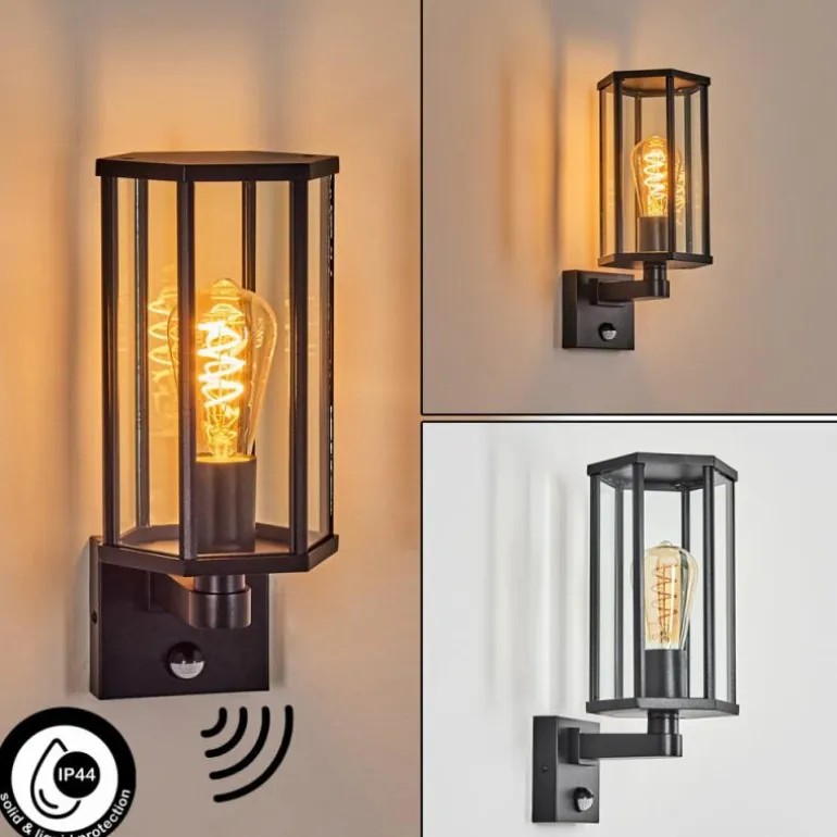 Monfanim Lampe murale d´extérieur Noir, 1 lumière