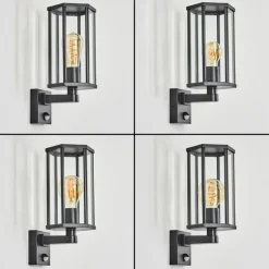 Monfanim Lampe murale d´extérieur Noir, 1 lumière