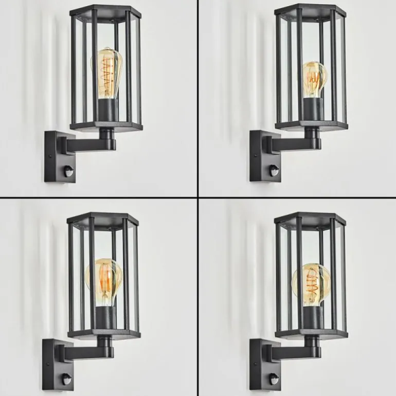 Monfanim Lampe murale d´extérieur Noir, 1 lumière