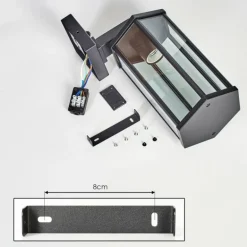 Monfanim Lampe murale d´extérieur Noir, 1 lumière