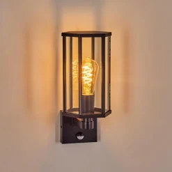 Monfanim Lampe murale d´extérieur Noir, 1 lumière