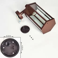 Monfanim Lampe murale d´extérieur Rouille, 1 lumière