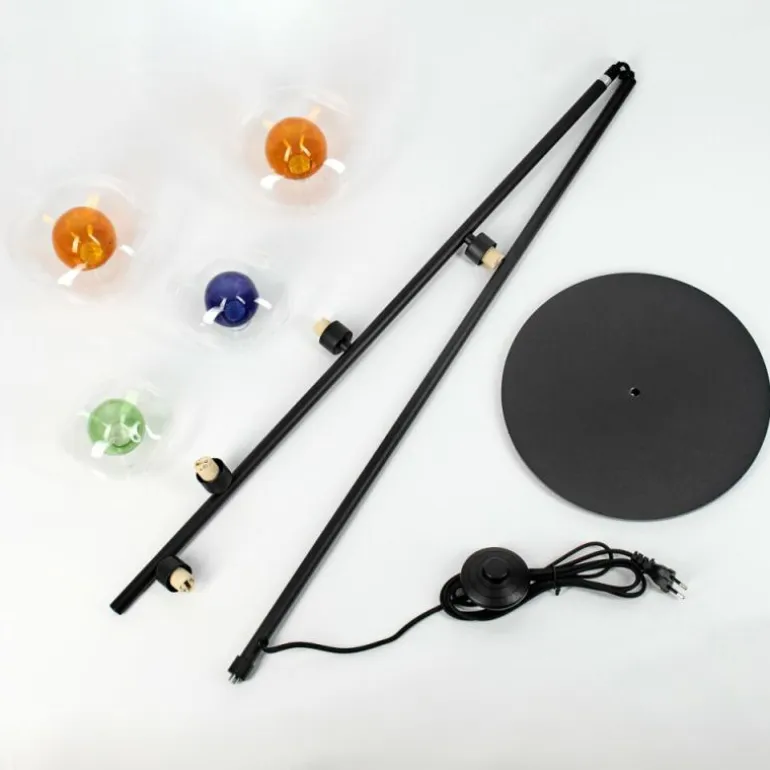 Monsul Lampadaire Noir, 4 lumières