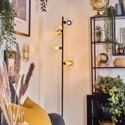 Monsul Lampadaire Noir, 4 lumières