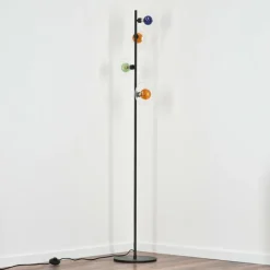 Monsul Lampadaire Noir, 4 lumières