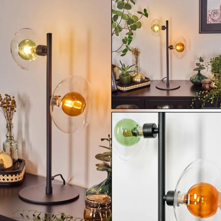 Monsul Lampe à poser Noir, 2 lumières
