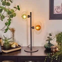 Monsul Lampe à poser Noir, 2 lumières