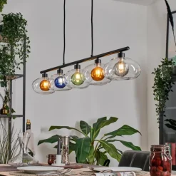 Monsul Plafonnier Noir, 5 lumières