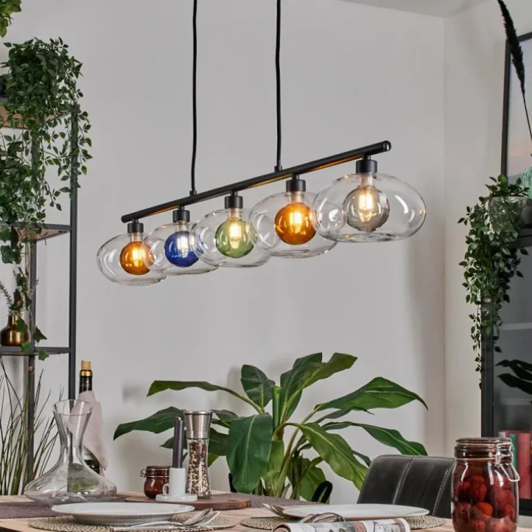 Monsul Plafonnier Noir, 5 lumières