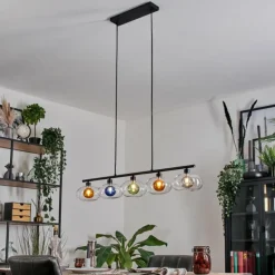 Monsul Plafonnier Noir, 5 lumières