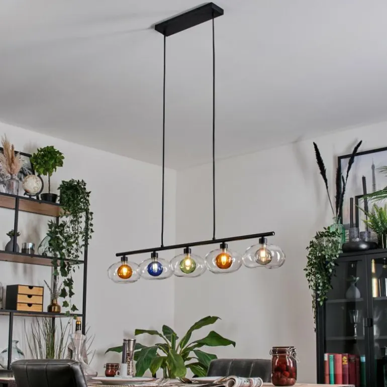 Monsul Plafonnier Noir, 5 lumières