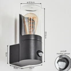 Morbak Lampe murale d´extérieur Noir, 1 lumière