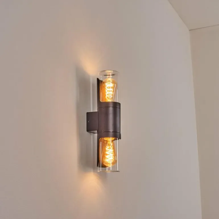Morbak Lampe murale d´extérieur, Luminaire Up & Down Noir, 2 lumières