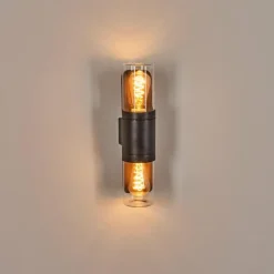 Morbak Lampe murale d´extérieur, Luminaire Up & Down Noir, 2 lumières