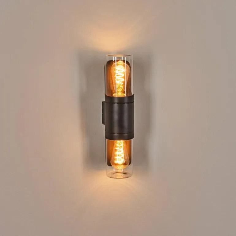 Morbak Lampe murale d´extérieur, Luminaire Up & Down Noir, 2 lumières