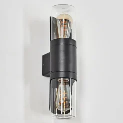 Morbak Lampe murale d´extérieur, Luminaire Up & Down Noir, 2 lumières