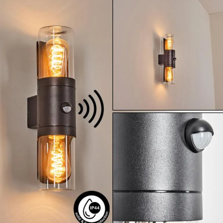 Morbak Lampe murale d´extérieur, Luminaire Up & Down Noir, 2 lumières