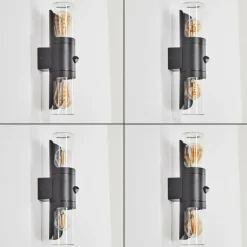 Morbak Lampe murale d´extérieur, Luminaire Up & Down Noir, 2 lumières