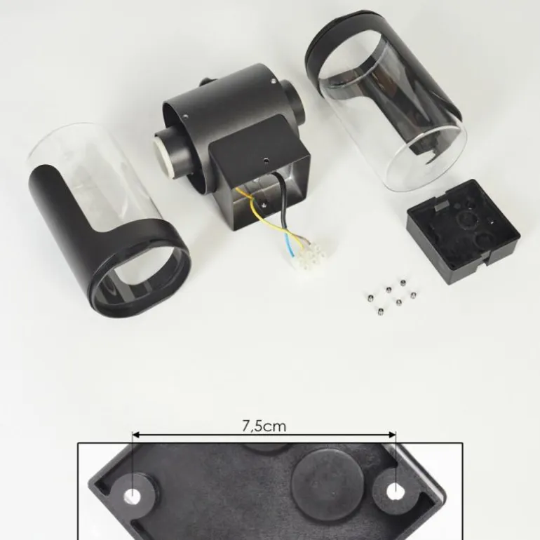 Morbak Lampe murale d´extérieur, Luminaire Up & Down Noir, 2 lumières