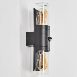 Morbak Lampe murale d´extérieur, Luminaire Up & Down Noir, 2 lumières