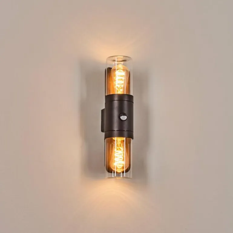 Morbak Lampe murale d´extérieur, Luminaire Up & Down Noir, 2 lumières