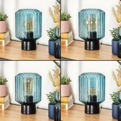Moruja Lampe à poser Noir, 1 lumière