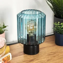Moruja Lampe à poser Noir, 1 lumière