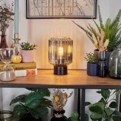 Moruja Lampe à poser Noir, 1 lumière