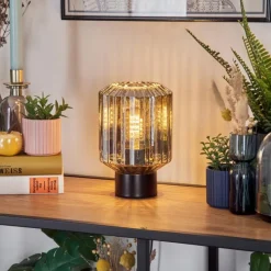 Moruja Lampe à poser Noir, 1 lumière