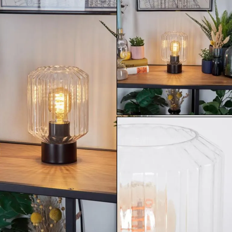 Moruja Lampe à poser Noir, 1 lumière