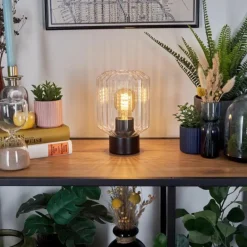 Moruja Lampe à poser Noir, 1 lumière