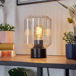Moruja Lampe à poser Noir, 1 lumière