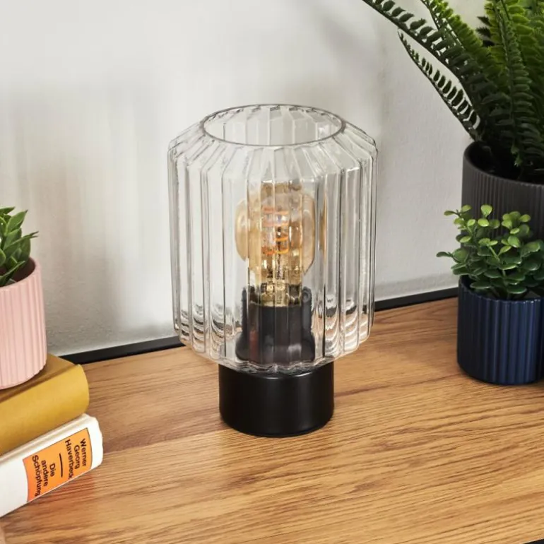 Moruja Lampe à poser Noir, 1 lumière