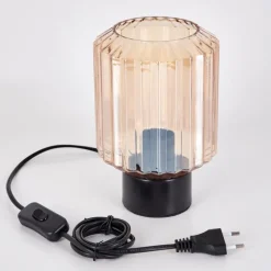 Moruja Lampe à poser Noir, 1 lumière