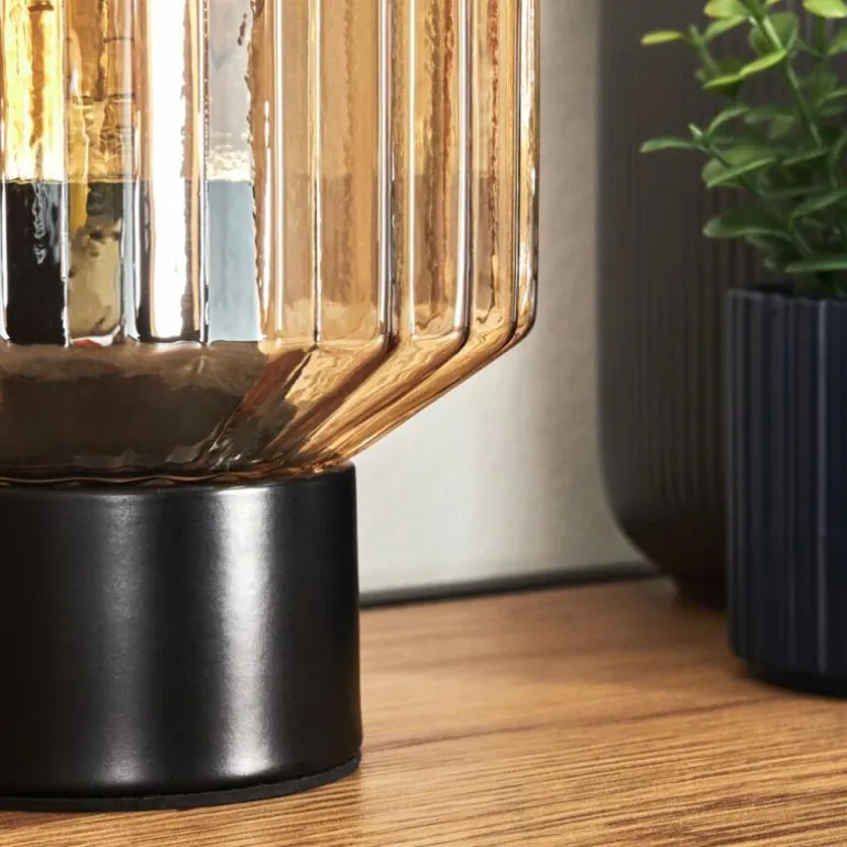 Moruja Lampe à poser Noir, 1 lumière