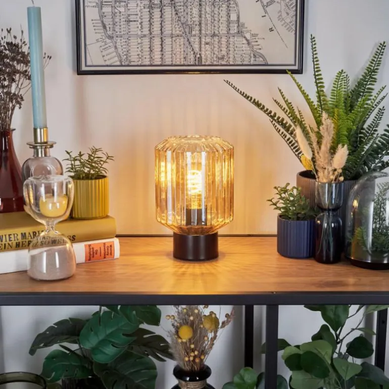 Moruja Lampe à poser Noir, 1 lumière