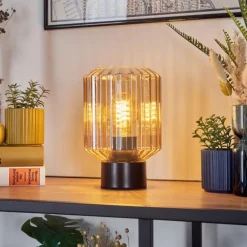 Moruja Lampe à poser Noir, 1 lumière