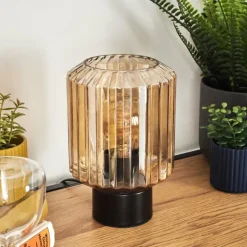 Moruja Lampe à poser Noir, 1 lumière